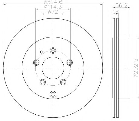 Тормозной диск BEHR/HELLA 8DD 355 119-401