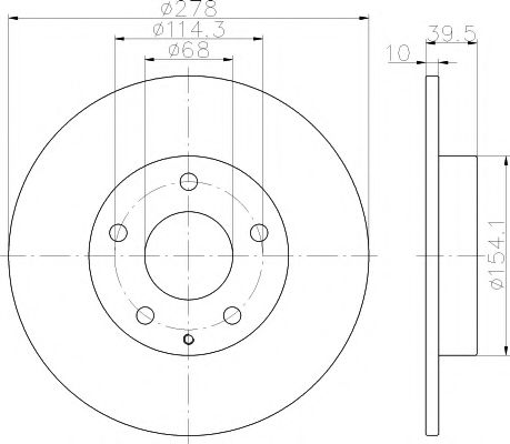 Тормозной диск BEHR/HELLA 8DD 355 119-391