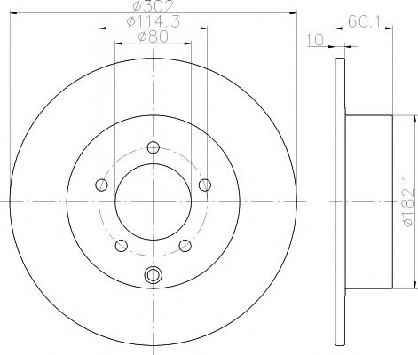 Тормозной диск BEHR/HELLA 8DD 355 119-451