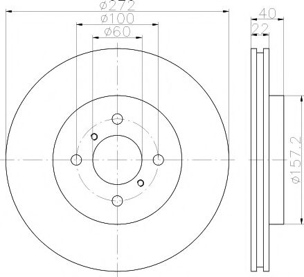 Тормозной диск BEHR/HELLA 8DD 355 119-471