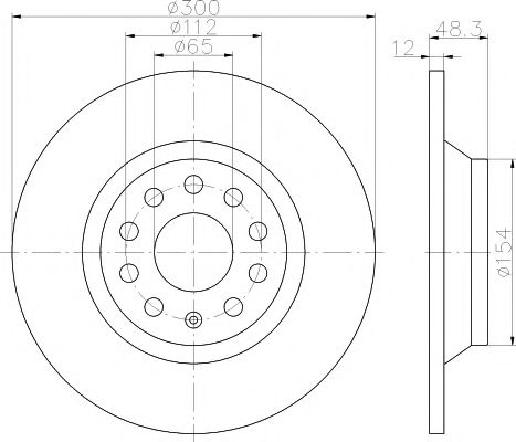 Тормозной диск BEHR/HELLA 8DD 355 119-481