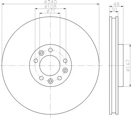 Тормозной диск BEHR/HELLA 8DD 355 119-651