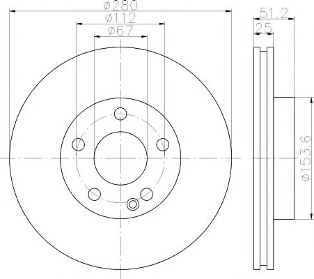 Тормозной диск BEHR/HELLA 8DD 355 119-601