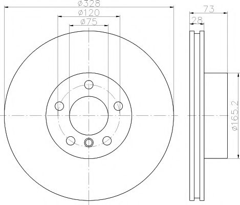 Тормозной диск BEHR/HELLA 8DD 355 119-531