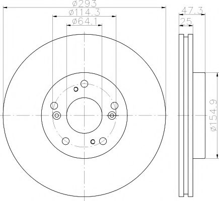 Тормозной диск BEHR/HELLA 8DD 355 119-571