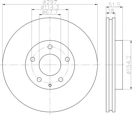 Тормозной диск BEHR/HELLA 8DD 355 119-581