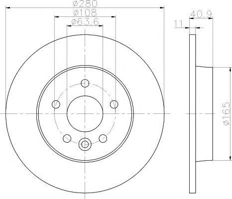 Тормозной диск BEHR/HELLA 8DD 355 119-501