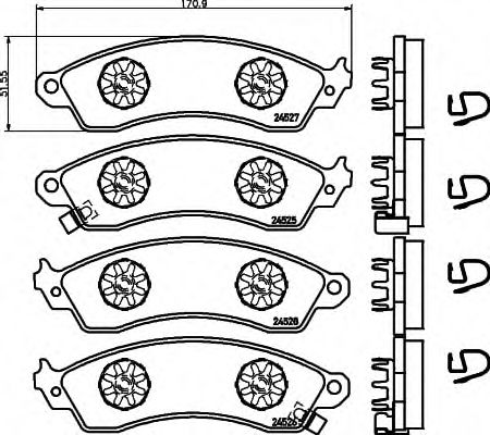 Тормозные колодки BEHR/HELLA 8DB 355 021-031