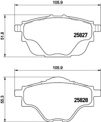 Тормозные колодки BEHR/HELLA 8DB 355 021-001