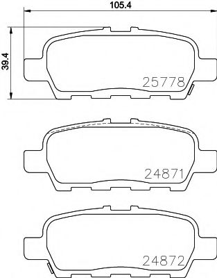 Тормозные колодки BEHR/HELLA 8DB 355 020-401