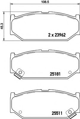 Тормозные колодки BEHR/HELLA 8DB 355 021-121