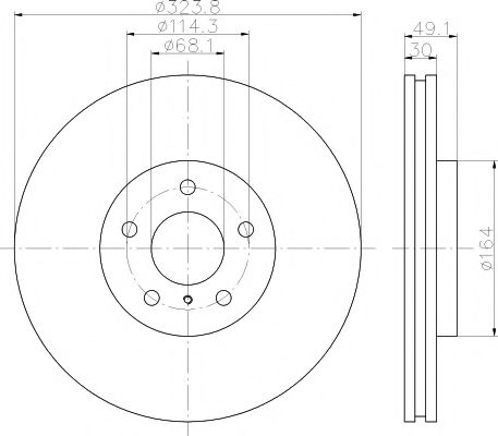 Тормозной диск BEHR/HELLA 8DD 355 120-271