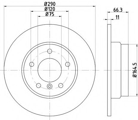 Тормозной диск BEHR/HELLA 8DD 355 120-231