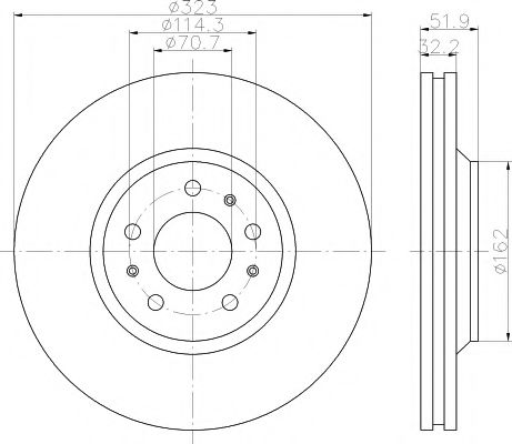 Тормозной диск BEHR/HELLA 8DD 355 120-251