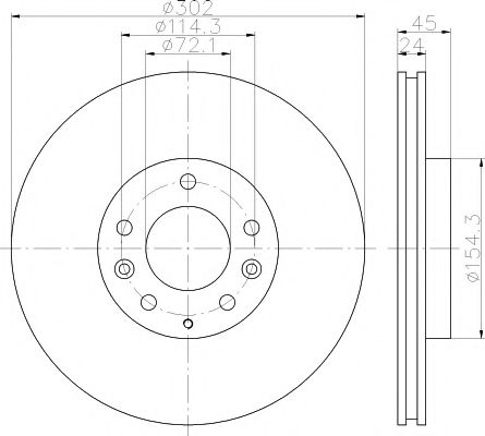 Тормозной диск BEHR/HELLA 8DD 355 120-301