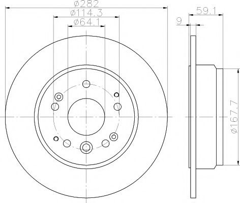 Тормозной диск BEHR/HELLA 8DD 355 120-321