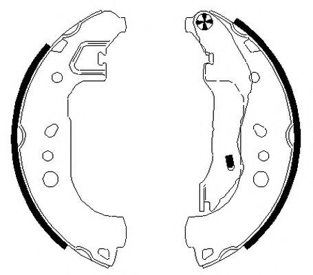 Тормозные колодки барабанные BEHR/HELLA 8DB 355 022-131
