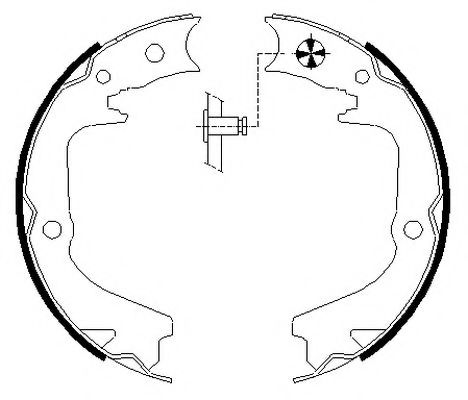 Тормозные колодки барабанные BEHR/HELLA 8DA 355 051-141