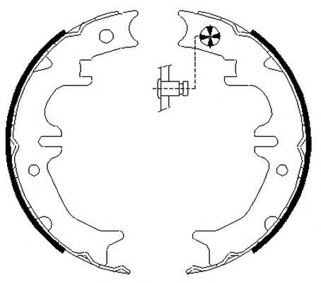 Тормозные колодки барабанные BEHR/HELLA 8DA 355 051-131