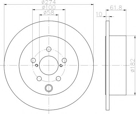 Тормозной диск BEHR/HELLA 8DD 355 120-341