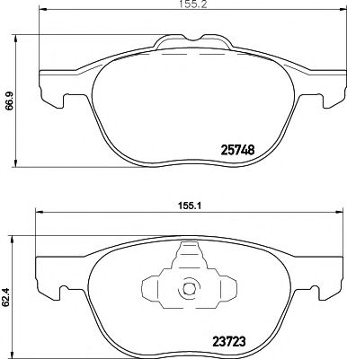 Тормозные колодки BEHR/HELLA 8DB 355 020-411