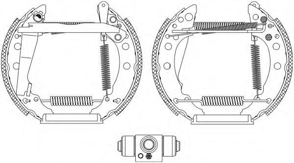 Тормозные колодки барабанные BEHR/HELLA 8DB 355 005-241