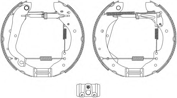 Тормозные колодки барабанные BEHR/HELLA 8DB 355 003-641