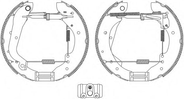 Тормозные колодки барабанные BEHR/HELLA 8DB 355 004-281