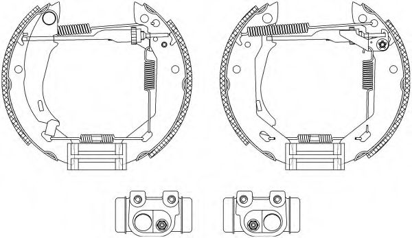 Тормозные колодки барабанные BEHR/HELLA 8DB 355 003-671