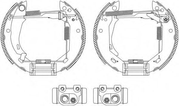 Тормозные колодки барабанные BEHR/HELLA 8DB 355 003-961