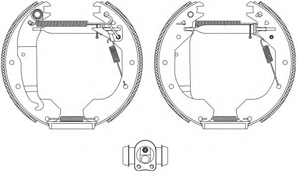 Тормозные колодки барабанные BEHR/HELLA 8DB 355 004-301