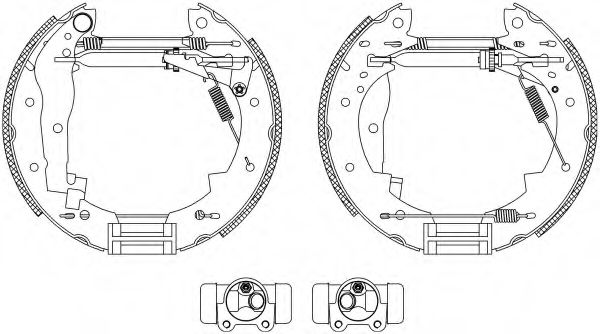 Тормозные колодки барабанные BEHR/HELLA 8DB 355 003-851