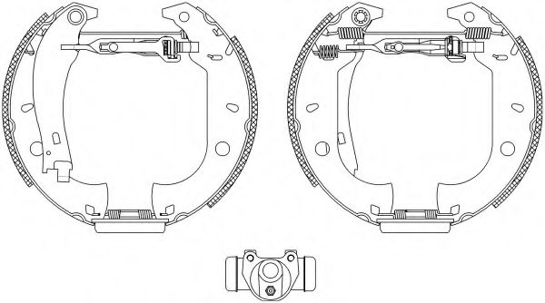 Тормозные колодки барабанные BEHR/HELLA 8DB 355 004-071