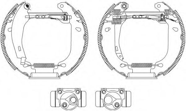 Тормозные колодки барабанные BEHR/HELLA 8DB 355 003-861