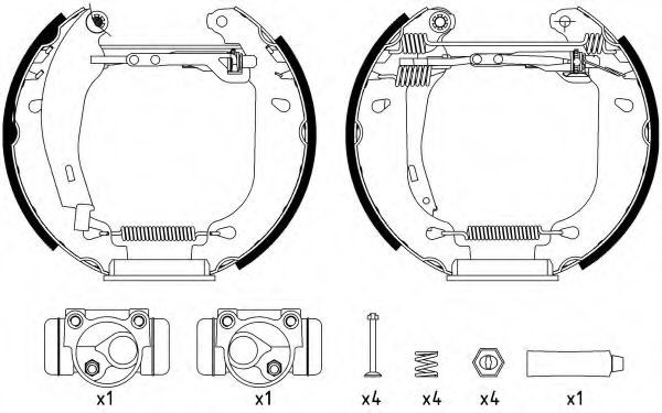 Тормозные колодки барабанные BEHR/HELLA 8DB 355 003-971