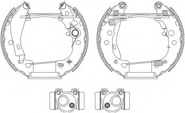 Тормозные колодки барабанные BEHR/HELLA 8DB 355 003-931