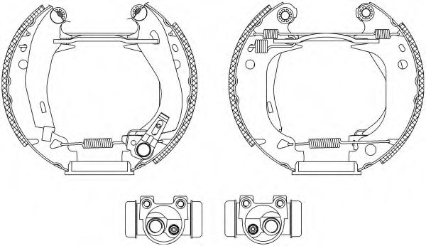Тормозные колодки барабанные BEHR/HELLA 8DB 355 003-921