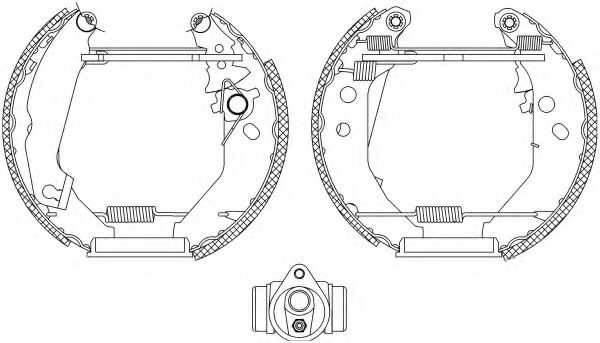 Тормозные колодки барабанные BEHR/HELLA 8DB 355 004-561