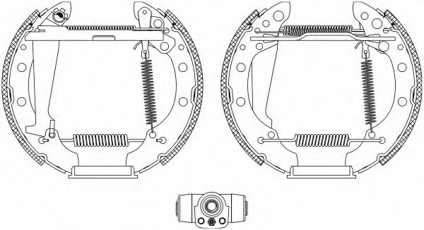 Тормозные колодки барабанные BEHR/HELLA 8DB 355 004-051