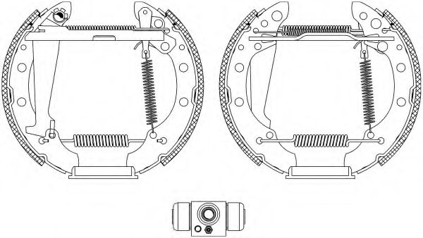 Тормозные колодки барабанные BEHR/HELLA 8DB 355 004-961