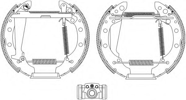 Тормозные колодки барабанные BEHR/HELLA 8DB 355 005-021