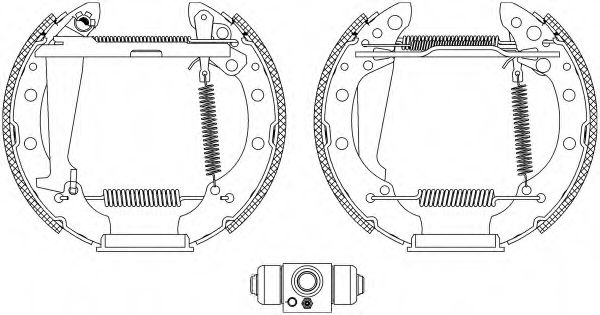 Тормозные колодки барабанные BEHR/HELLA 8DB 355 004-981