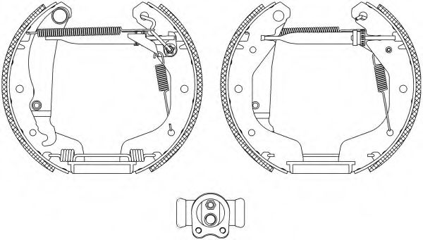 Тормозные колодки барабанные BEHR/HELLA 8DB 355 004-211