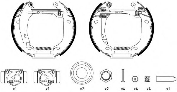 Тормозные колодки барабанные BEHR/HELLA 8DB 355 003-911