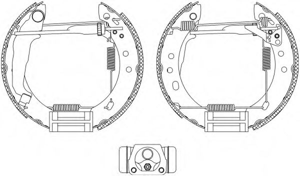 Тормозные колодки барабанные BEHR/HELLA 8DB 355 004-571