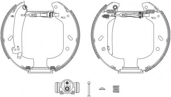 Тормозные колодки барабанные BEHR/HELLA 8DB 355 004-161
