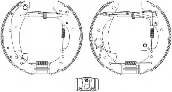 Тормозные колодки барабанные BEHR/HELLA 8DB 355 004-231