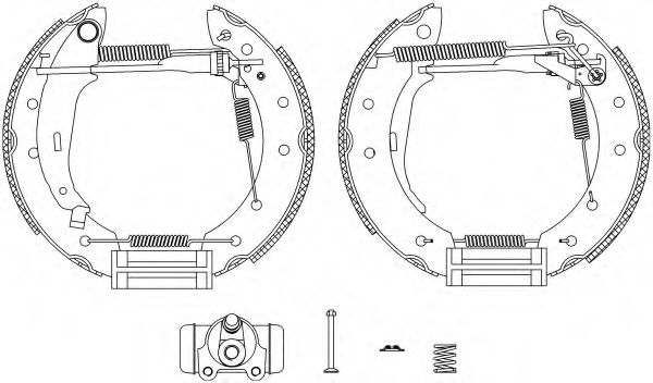 Тормозные колодки барабанные BEHR/HELLA 8DB 355 004-431