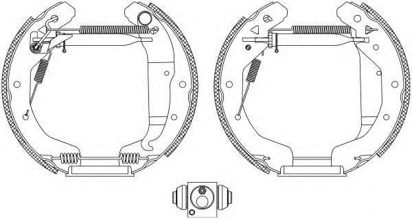 Тормозные колодки барабанные BEHR/HELLA 8DB 355 004-581