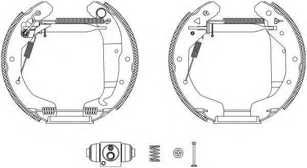 Тормозные колодки барабанные BEHR/HELLA 8DB 355 005-051
